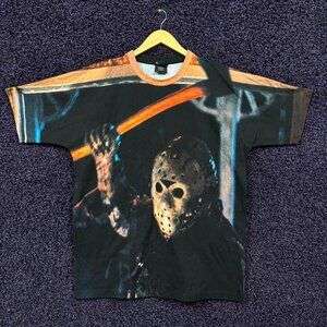 Dumbgood x Friday the 13th All over Horror T-Shirt Size Large